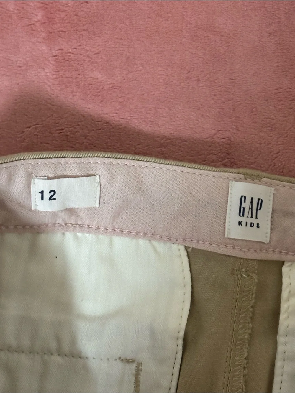 Gap Kids 98% Cotton Boys Beige Chino Pants NWT  Size 12